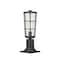 Z-Lite Helix 1 Light Outdoor Pier Mounted Fixture, Black And Clear Seedy 591PHM-533PM-BK - alternate 1